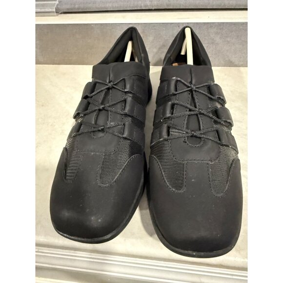 Trotters Womens Joy Black Nubuc/Lizard Sneakers 7.5 W - Stylish Comfort Shoes - Picture 3 of 6